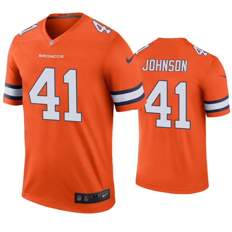 Men Denver Broncos #41 Jamar Johnson Nike Orange Color Rush Legend NFL Jersey